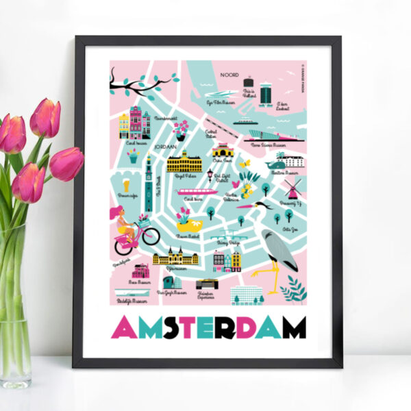 Poster Amsterdam City Map